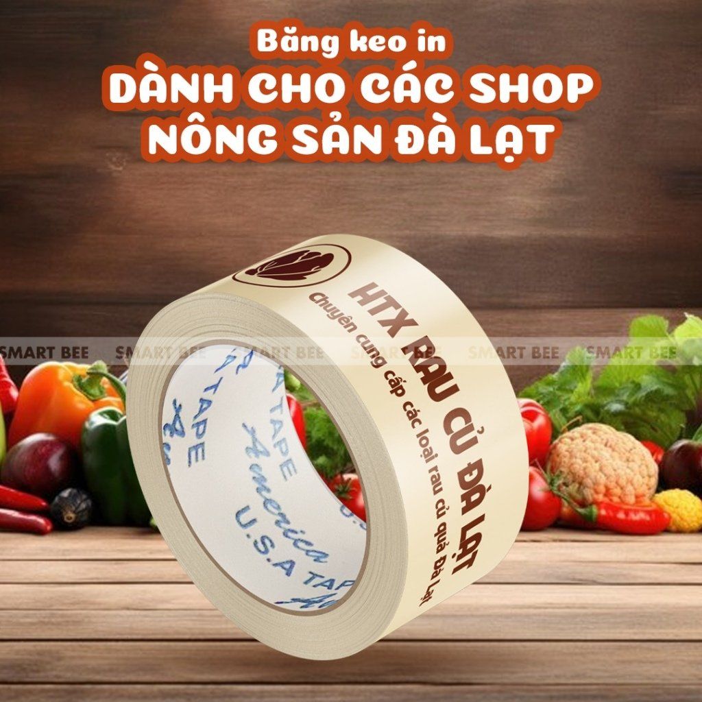  BĂNG KEO IN THEO YÊU CẦU CHO SHOP NÔNG SẢN ĐÀ LẠT 