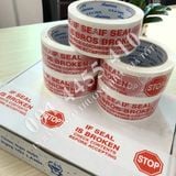  BĂNG KEO NIÊM PHONG - CẢNH BÁO DÁN THÙNG MÀU TRẮNG & ĐỎ [4F8] GIÁ SỈ 