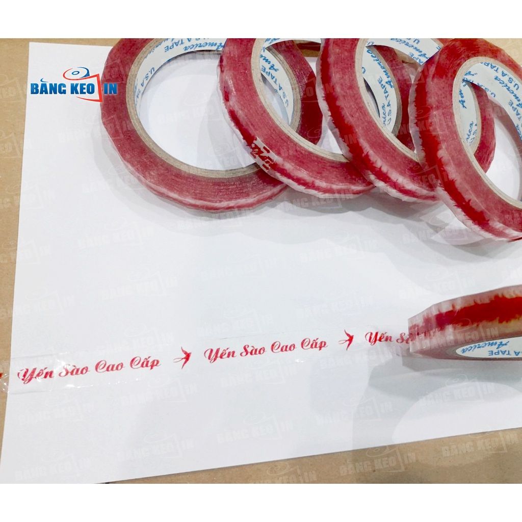  [HOT] Băng keo IN LOGO, IN CHỮ YẾN SÀO theo yêu cầu 