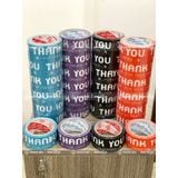  COMBO 2 Cây Băng Keo In Chữ THANK YOU 48mm (12 Cuộn) + [TẶNG DAO CẮT] 