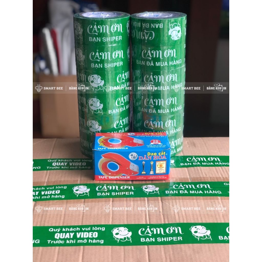  COMBO 2 Cây Băng Keo In Mẫu B Quay Video 48mm + [TẶNG DAO CẮT] 