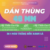  Băng Keo In Mỹ Phẩm Cao Cấp [48MMx72M] Nền Xanh Lá Cây & Chữ Trắng Sữa MPCCxNMCT 