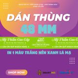  Băng Keo In Mỹ Phẩm Cao Cấp [48MMx72M] Nền Xanh Lá Mạ & Chữ Trắng Sữa MPCCxNMCT 