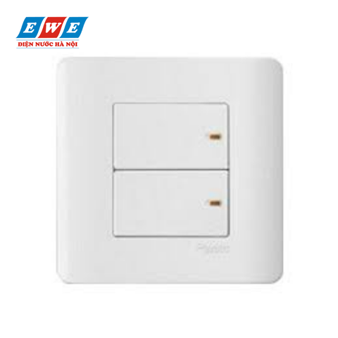 Bộ công tắc đôi 2 chiều màu trắng Zencelo E8432_2_G19