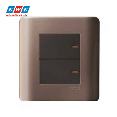 Bộ công tắc đôi 2 chiều màu đồng Zencelo E8432_2_SZ_G19