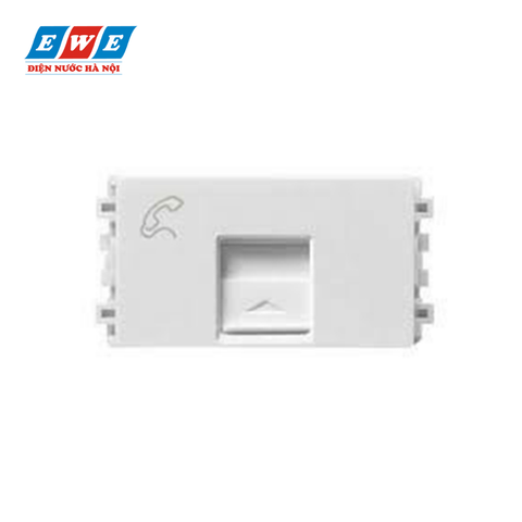 Ổ cắm điện thoại size S màu trắng 8431SRJ4_WE_G19 Zencelo A