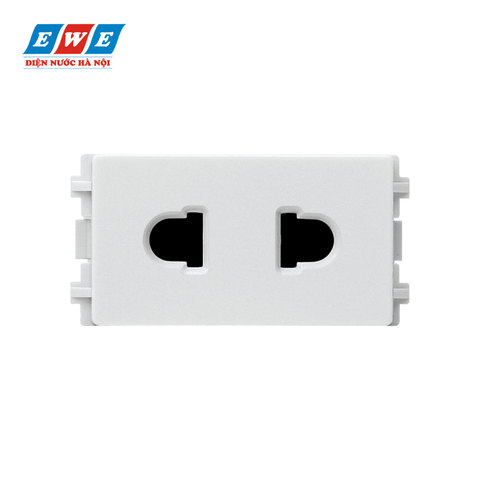 Ổ cắm đơn 2 chấu size S màu trắng 84426SUS_WE_G19 Zencelo A