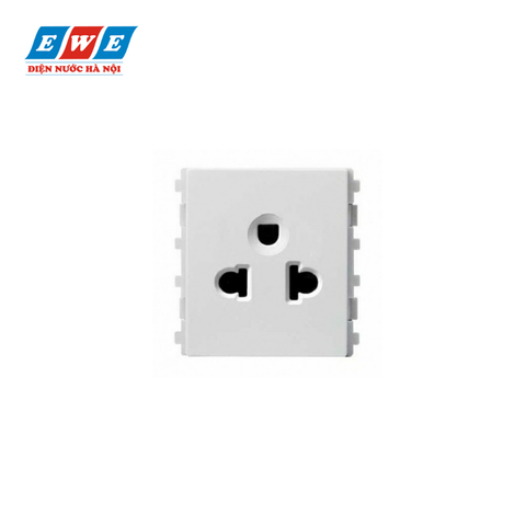 Ổ cắm đơn 3 chấu size 2S màu trắng 84426MUES_WE_G19 Zencelo A