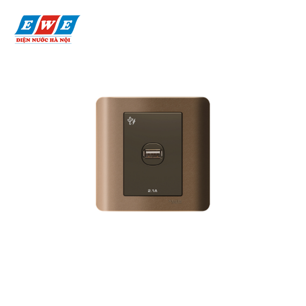 Bộ ổ cắm sạc USB đơn 2.1A Zencelo E8431USB_SZ_G19