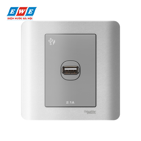 Bộ ổ cắm sạc USB đơn 2.1A Zencelo E8431USB_SA_G19
