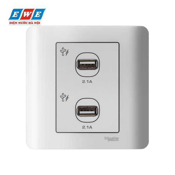 Bộ ổ cắm sạc USB đơn 2.1A Zencelo E8431USB_WE_G19
