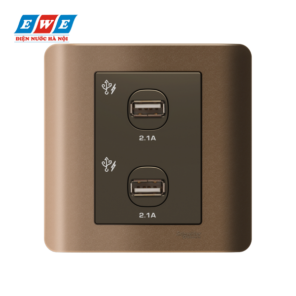 Bộ ổ cắm sạc USB đôi 2.1 Zencelo E8432USB_SZ_G19