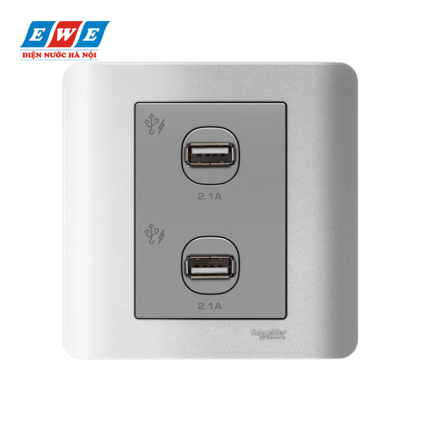 Bộ ổ cắm sạc USB đôi 2.1A Zencelo E8432USB_SA_G19