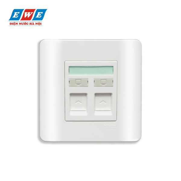 Bộ ổ cắm mạng cat6 đôi Zencelo Schneider E8432RJS_6_G19