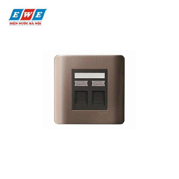 Bộ ổ cắm mạng cat6 đôi Zencelo Schneider E8432RJS_6_SZ_G19