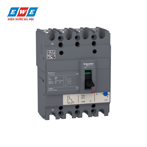 MCCB 4P 80A 25kA LV510957 Schneider