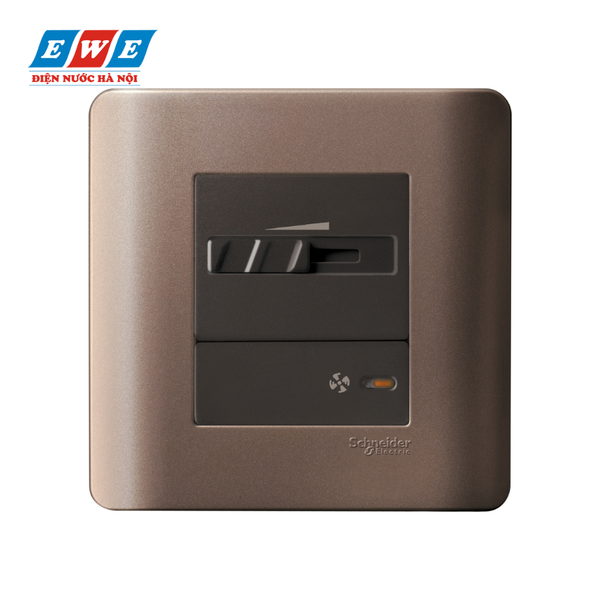 Bộ công tắc điều chỉnh tốc độ quạt Zencelo Schneider màu đồng E8431SPF_SZ