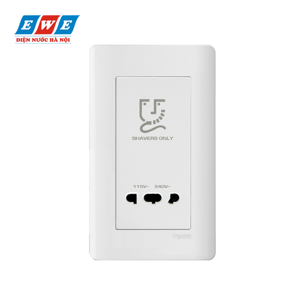 Bộ ổ cắm dao cạo râu Zencelo Schneider E84T727V_WE
