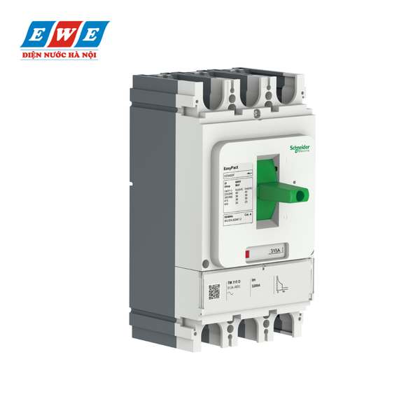 MCCB 4P 500A 50kA Schneider EZS630N4500