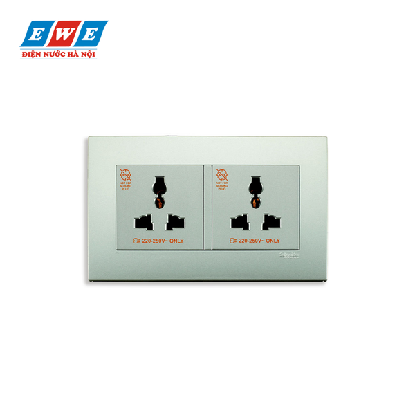 Ổ cắm đôi 3 chấu đa năng KBT413S_AS_G19