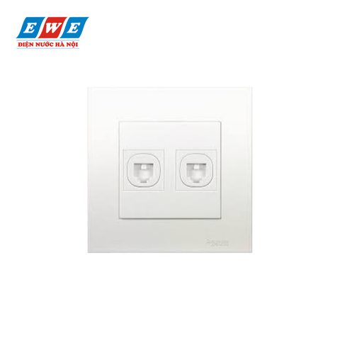 Ổ cắm điện thoại đôi KB32TS Vivace màu trắng