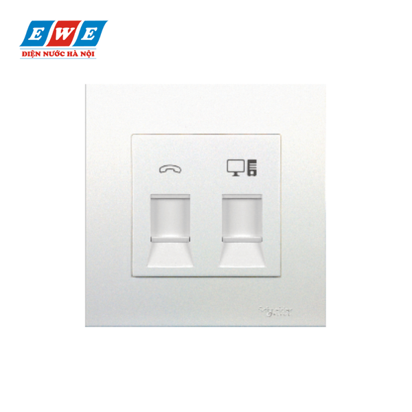 Ổ cắm mạng và điện thoại KB32TS_RJ5E_AS Schneider Vivace