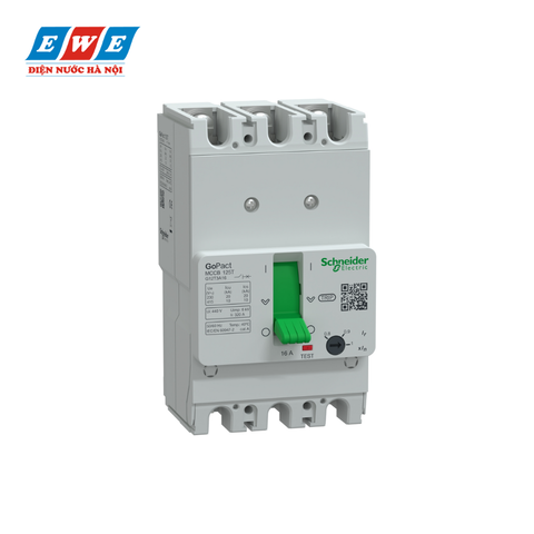 Aptomat MCCB 3P 16A 10kA G12T3A16 Gopact chỉnh dòng