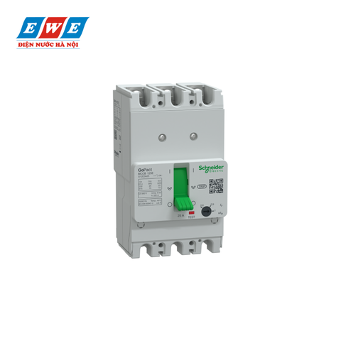 Aptomat MCCB 3P 25A 15kA G12E3A25 Gopact chỉnh dòng