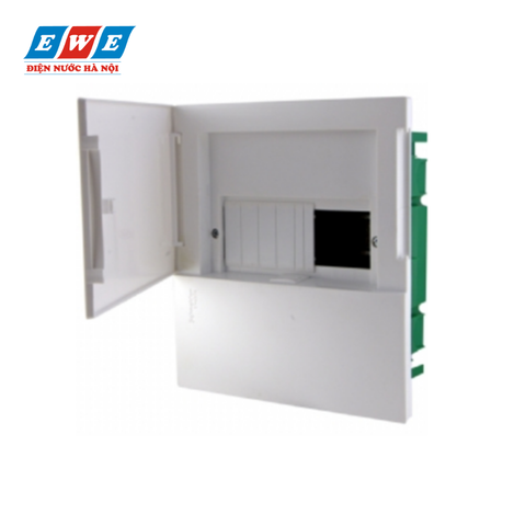 Tủ điện nhựa âm tường 8 module MIP22108 cửa trắng