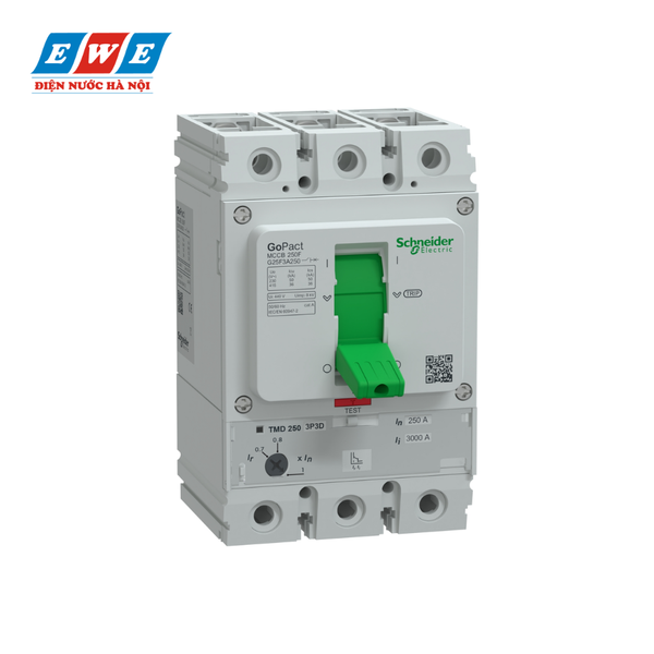 MCCB 3P 250A 36kA – G25F3A250