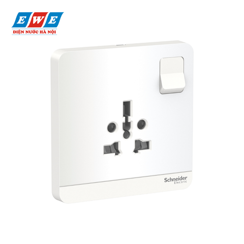 Bộ ổ cắm đơn đa năng có công tắc AvatarOn màu trắng E8315TS_WE_G19