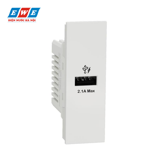 Ổ sạc USB type A, 2.1A size S màu trắng M3T_USB_WE AvatarOn A