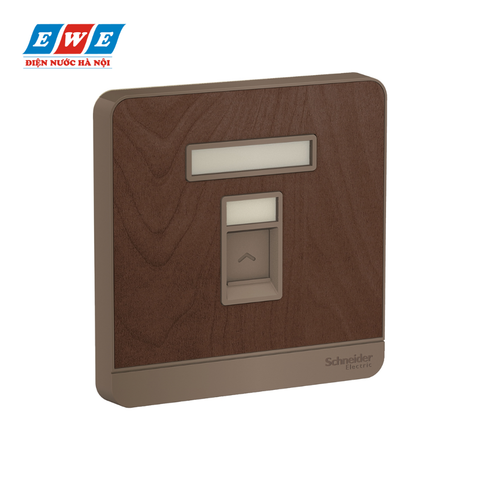 Bộ ổ cắm điện thoại AvatarOn màu gỗ E8331RJS4_WD_G19