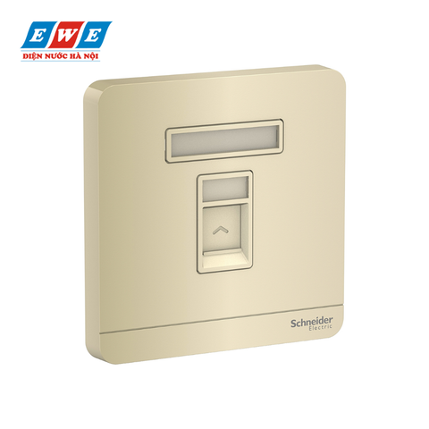 Bộ ổ cắm mạng cat5e đơn AvatarOn màu vàng ánh kim E8331RJS5_WG_G19