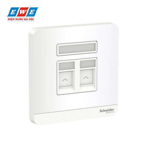 Bộ ổ cắm mạng cat5e đôi AvatarOn màu trắng E8332RJS5_WE_G19