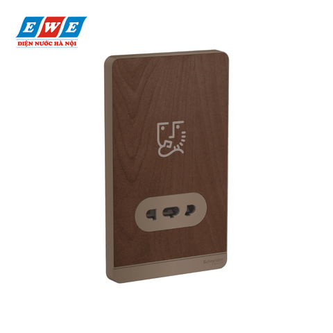 Ổ cắm dao cạo râu AvatarOn màu gỗ E83T727V_WD_G19