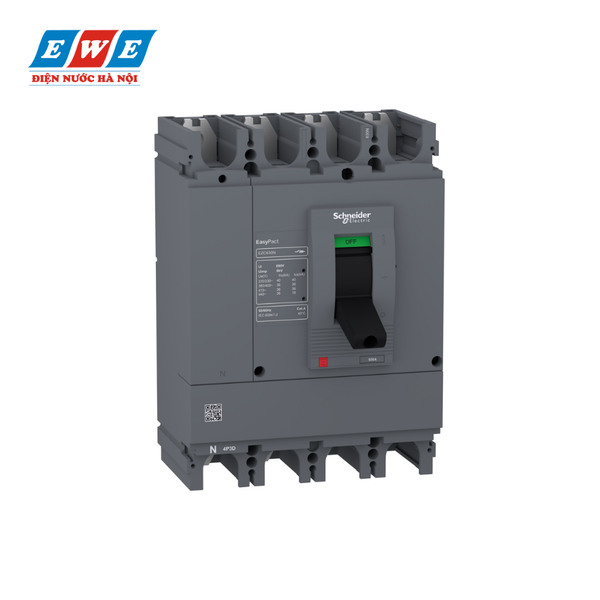MCCB 4P 600A 36KA EZC630N4600N Schneider