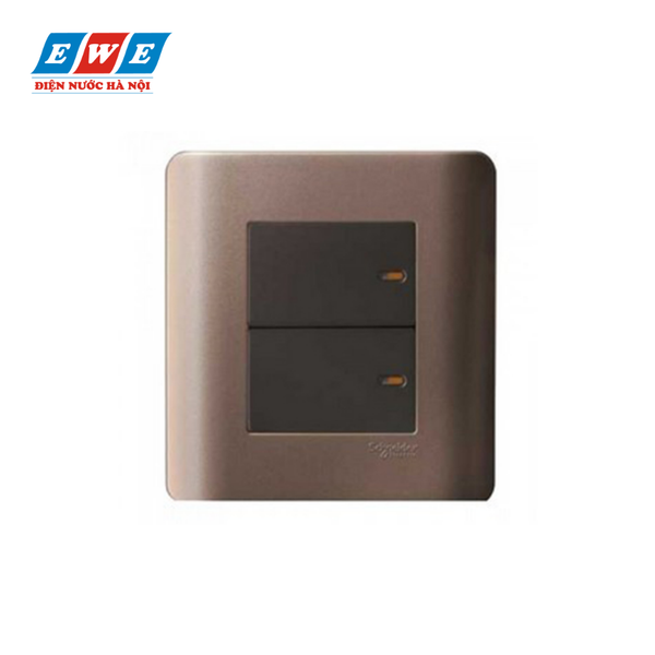Bộ công tắc đôi 1 chiều 16A Zencelo Schneider E8432_1_SZ_G19