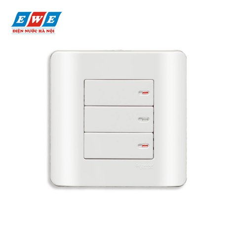 Bộ công tắc ba 1 chiều màu trắng Zencelo E8433_1_G19