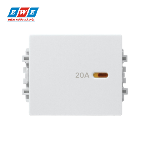 Công tắc 2 cực 20A size M màu trắng 8431MD20_WE_G19 Zencelo A