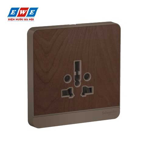 Bộ ổ cắm đơn đa năng AvatarOn màu gỗ E83426TS_WD