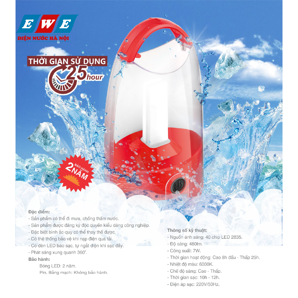 Đèn sạc Led Duhal DET20