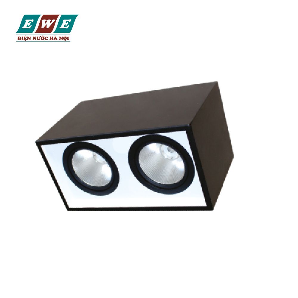 Đèn led downlight gắn nổi chiếu sâu 2x30 Duhal 2301