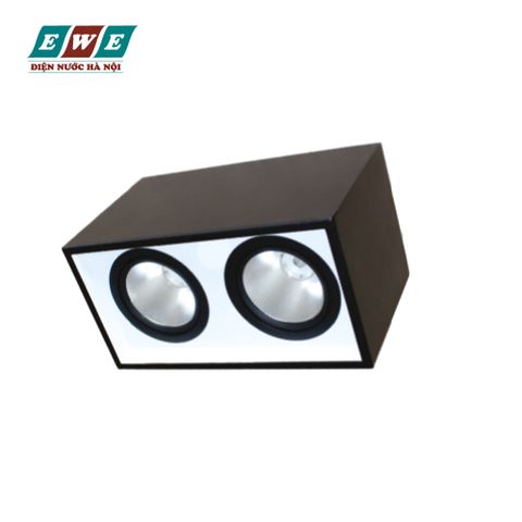 Đèn led downlight gắn nổi chiếu sâu 2x30 Duhal 2301