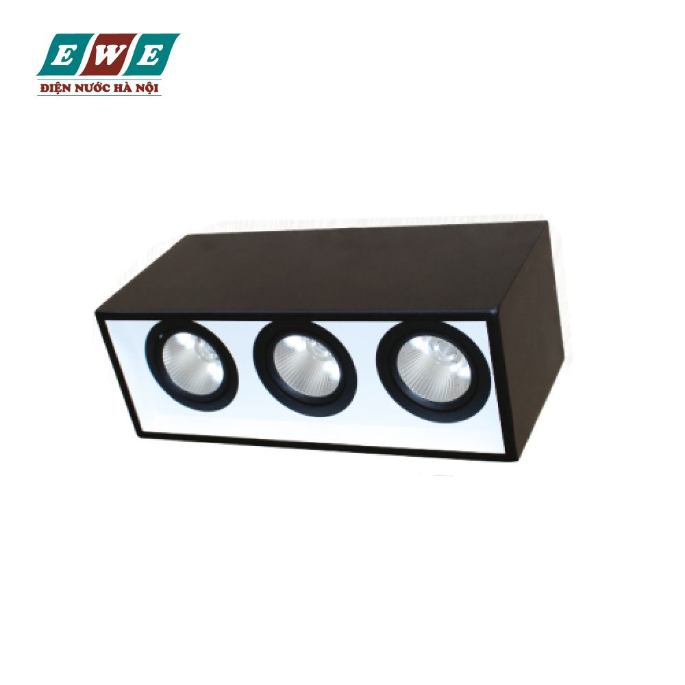 Đèn led downlight gắn nổi chiếu sâu Duhal 3x15W DFB3151