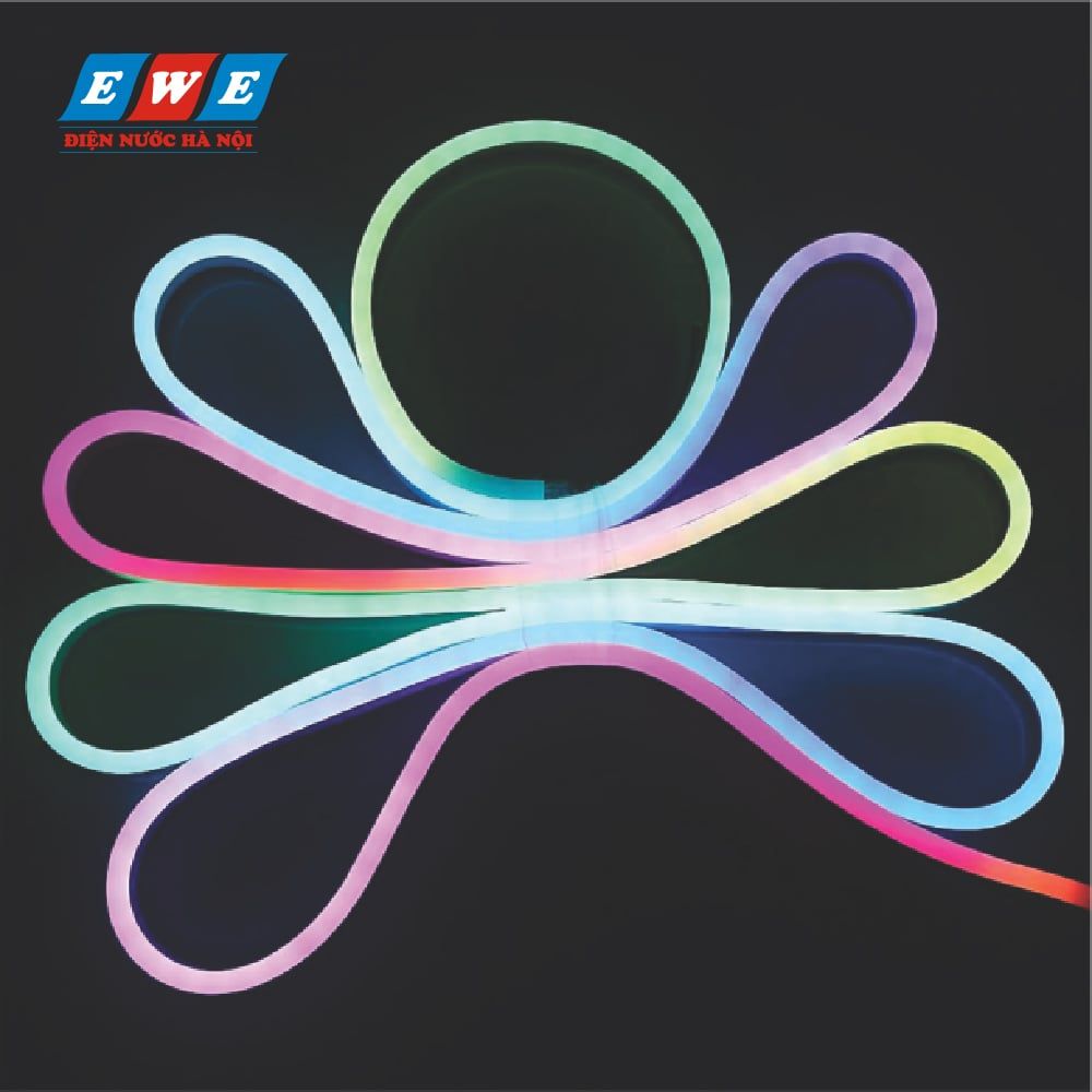 Led dây kiểu Neon bé góc hai chiều đổi màu Duhal 6W/M NERGB01