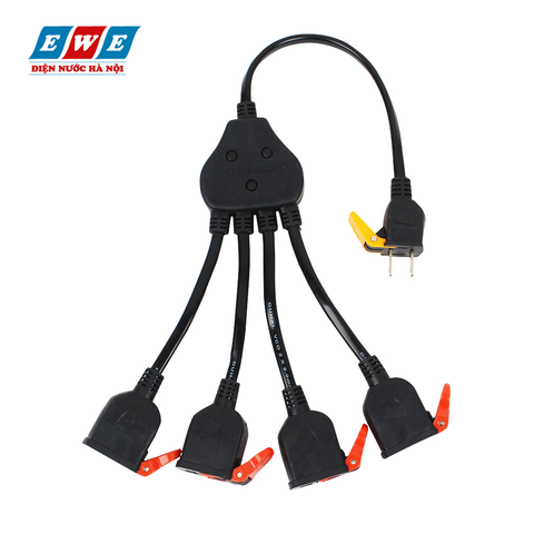 Ổ cắm dùng một tay - Bộ chia điện 4 đường Duhal ZCD142