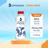  Sữa Tươi Thanh Trùng Lothamilk Ít đường chai 500ml 