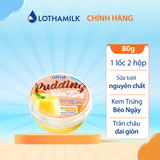  Lốc 2 hộp Pudding Sữa Tươi Kem Trứng Lothamilk 80g 