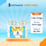  Lốc 4 Hộp Sữa Chua Lothamilk Phô Mai 80g 